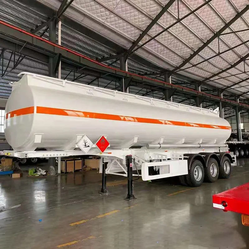 40000l Carbon Steel Oil Tanker Semi Trailer med 4 rum