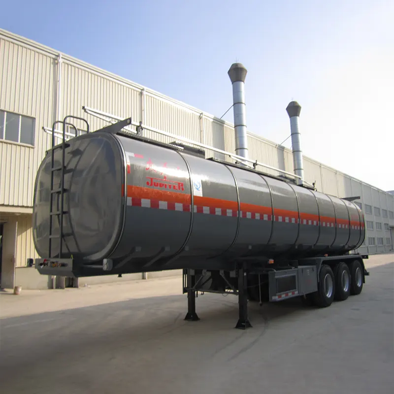 45cbm 45000l Carbon Steel Oil Tanker Semi Trailer med 5 rum