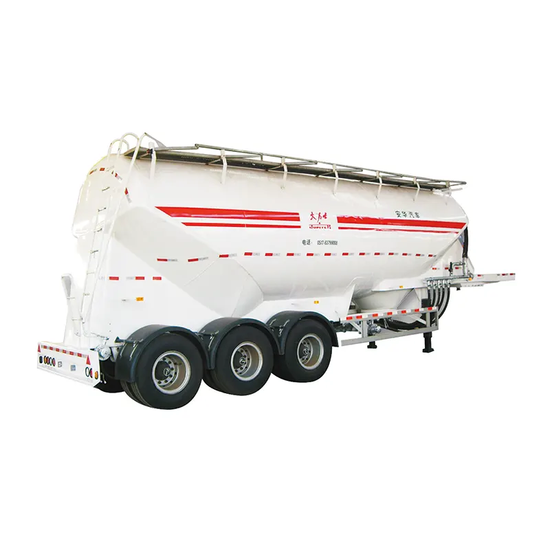 45cbm Bulk Cement Silo Tankvogn Semi Trailer V Type med 42kw Power System