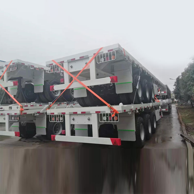 Kina 40ft 3 akslet flatbed semi trailer producent leverandør eksportør