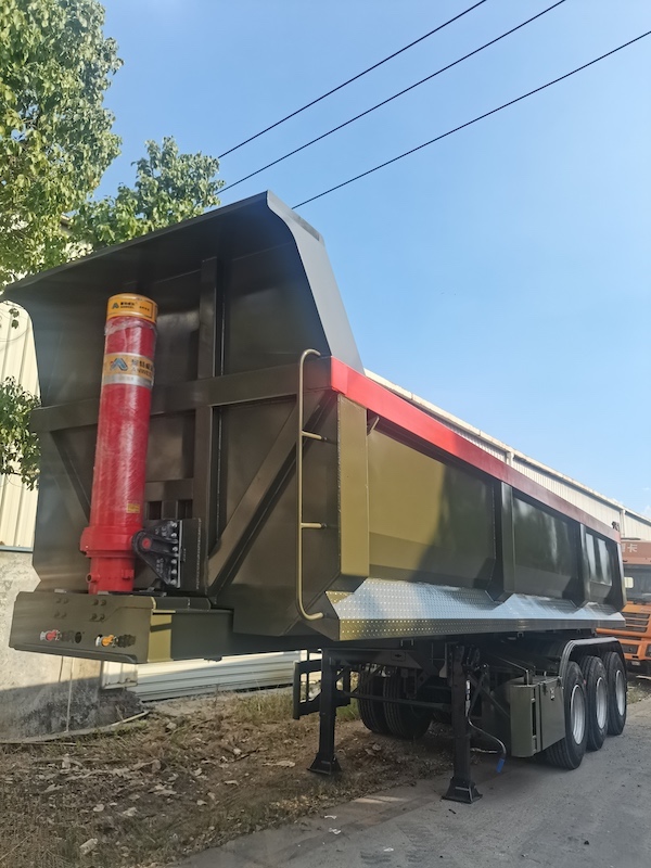 Heavy Duty 3-akslede U-formede dumper Semi Trailers med FUWA Axle Hyva Hydraulic system