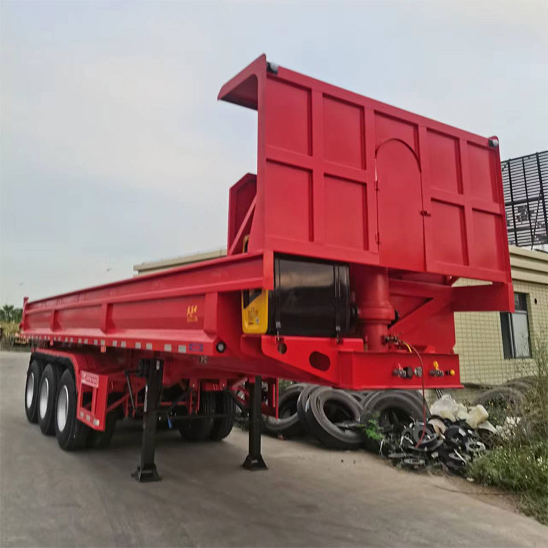 Heavy Duty U Form Body Dump Semi Trailere med 60-80 tons kapacitet